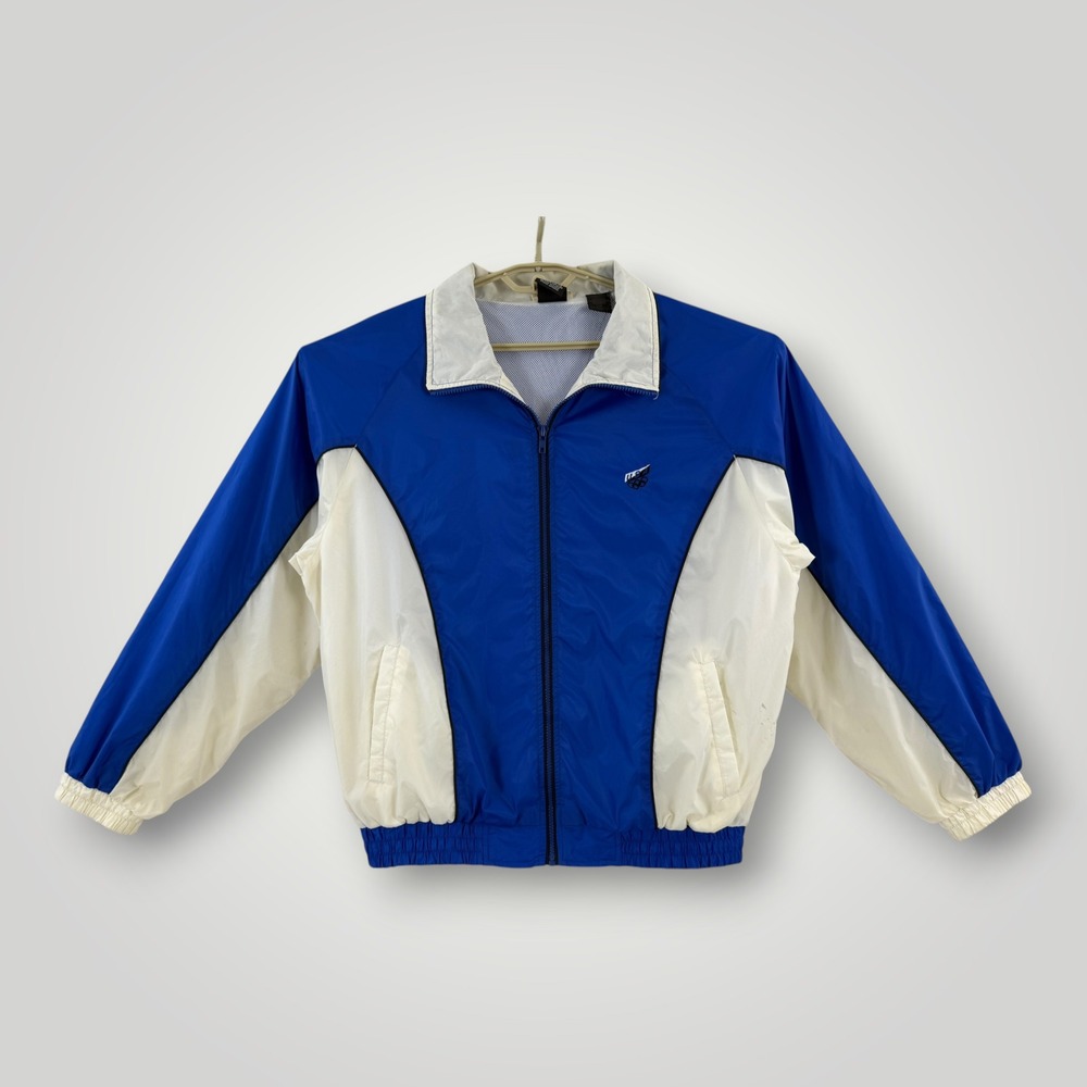 Vintage USA Olympic Windbreaker Jacket Blue White JCPenney Mens Medium